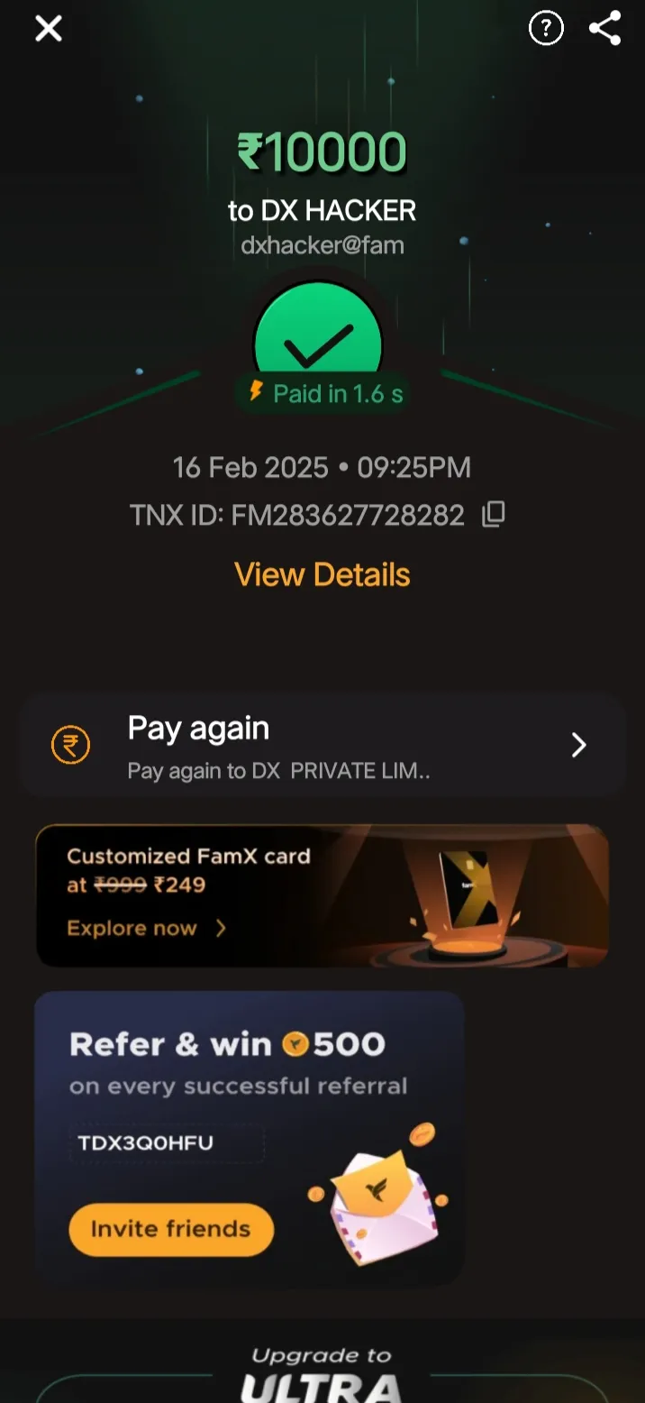 Fam Pay Mod APK Screenshot