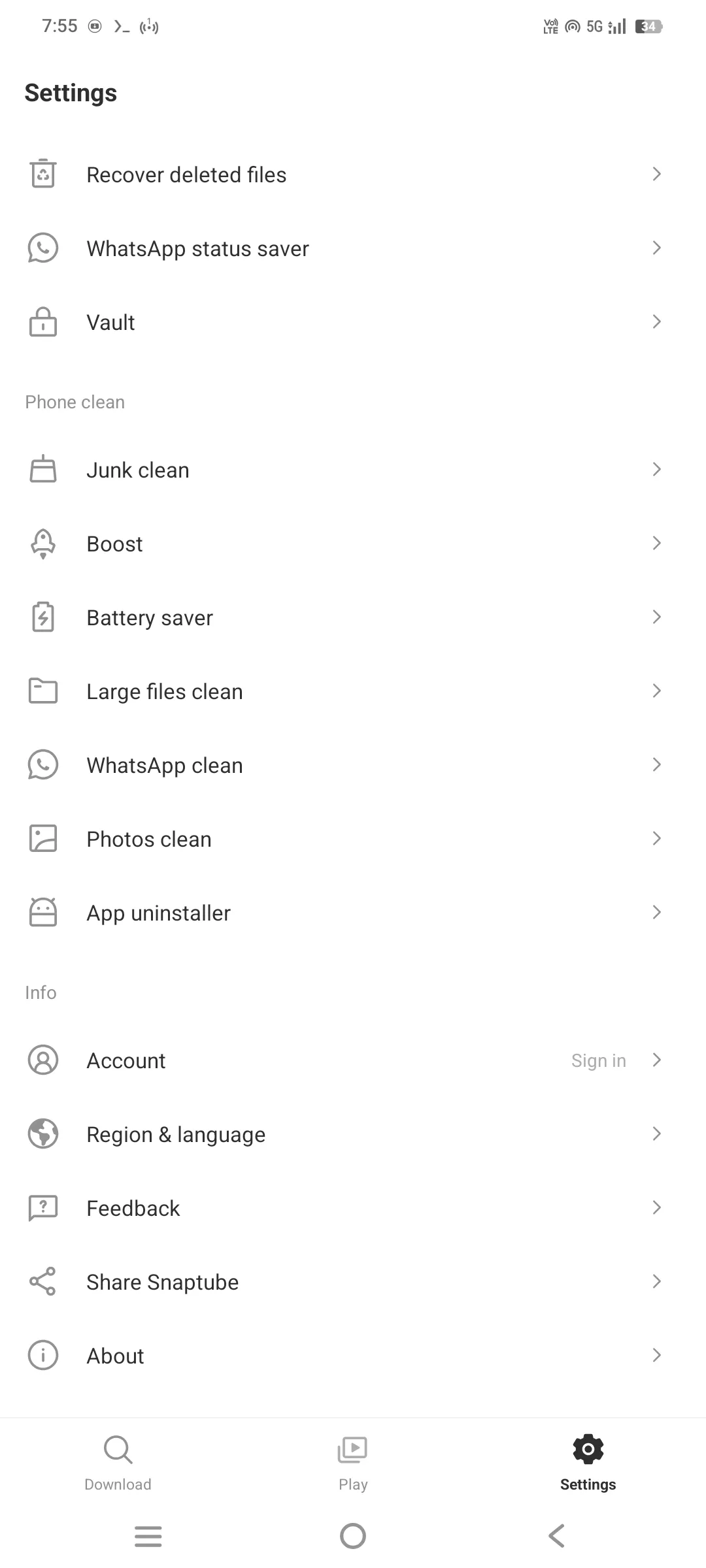 Snaptube MOD APK 7.36 Screenshot 5